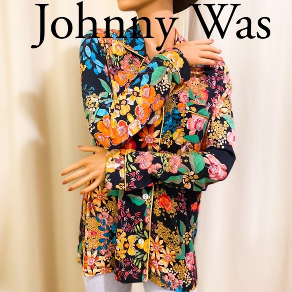 NEW Johnny Was Camella Long Sleeve Shirt modal & Pima cotton! Small